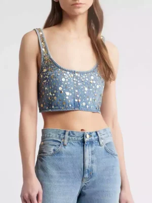 Sequin denim