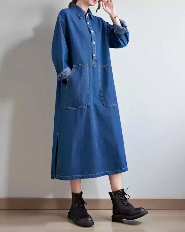 Shirt dress denim