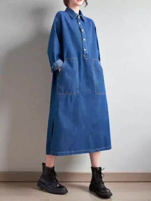 Shirt dress denim