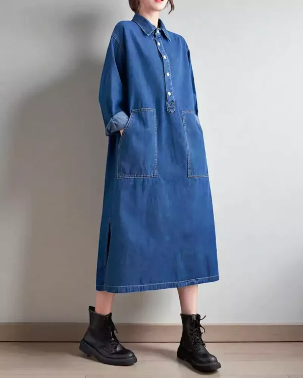 Shirt dress denim