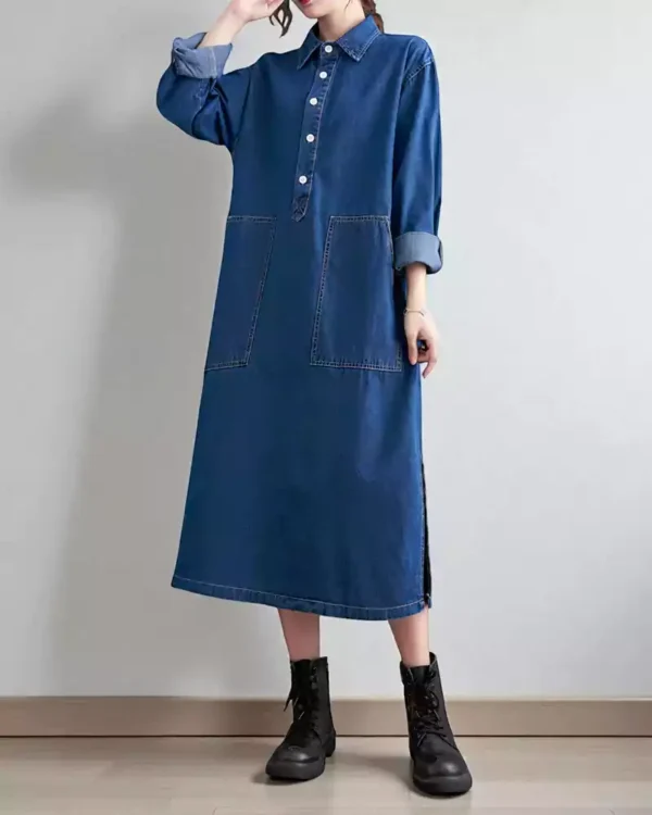 Shirt dress denim