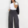 Soft denim wide leg jeans