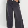 Soft denim wide leg jeans