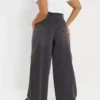 Soft denim wide leg jeans