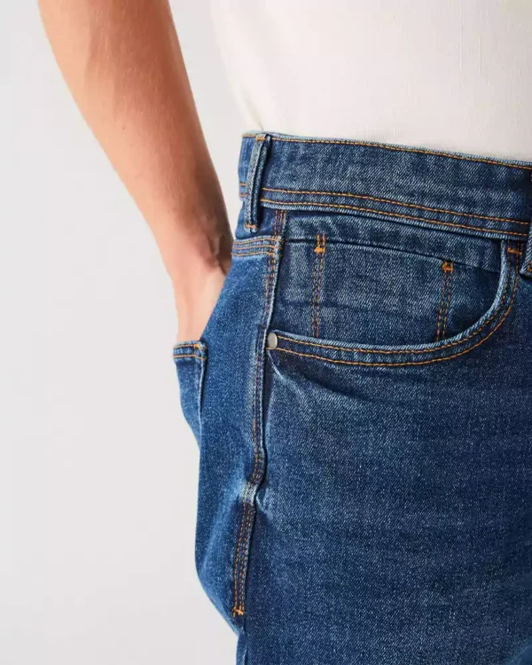 Stretch denim blazer