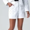 White denim short