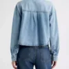 Crop denim shirt