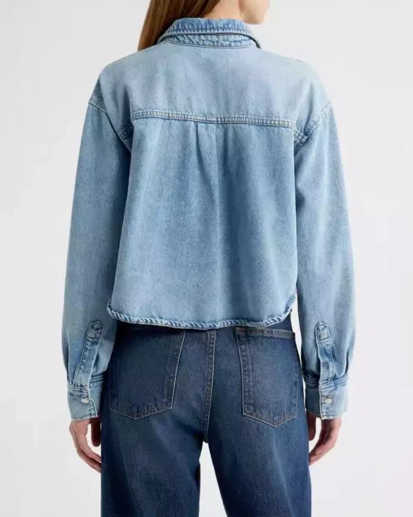 Crop denim shirt