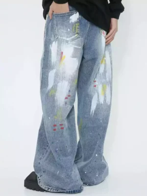 Baggy wide leg denim