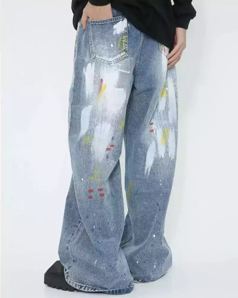 Baggy wide leg denim