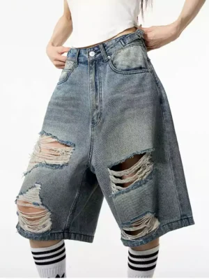 Below knee denim shorts Below knee denim shorts