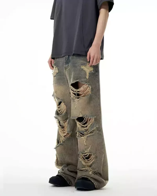 Black denim ripped jeans Black denim ripped jeans