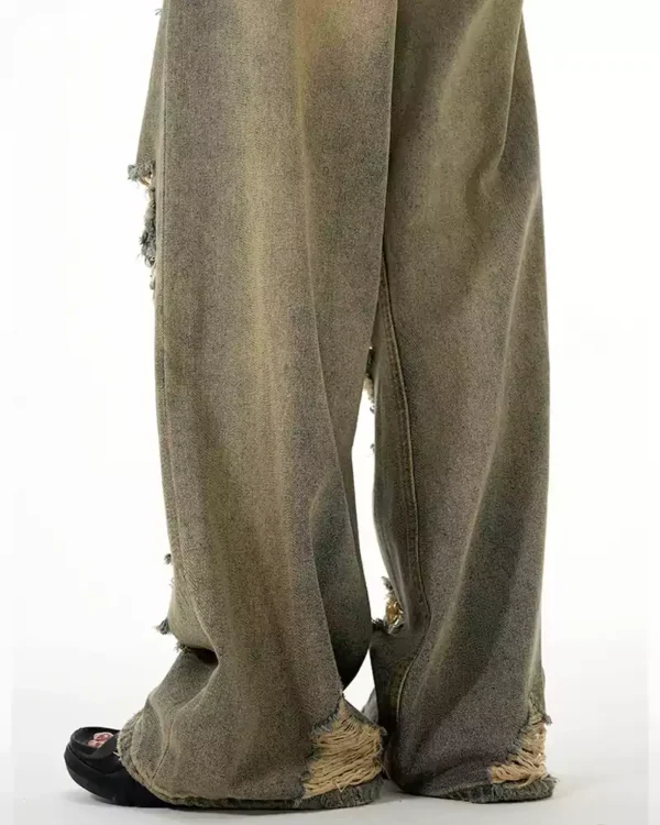 Black denim ripped jeans Black denim ripped jeans