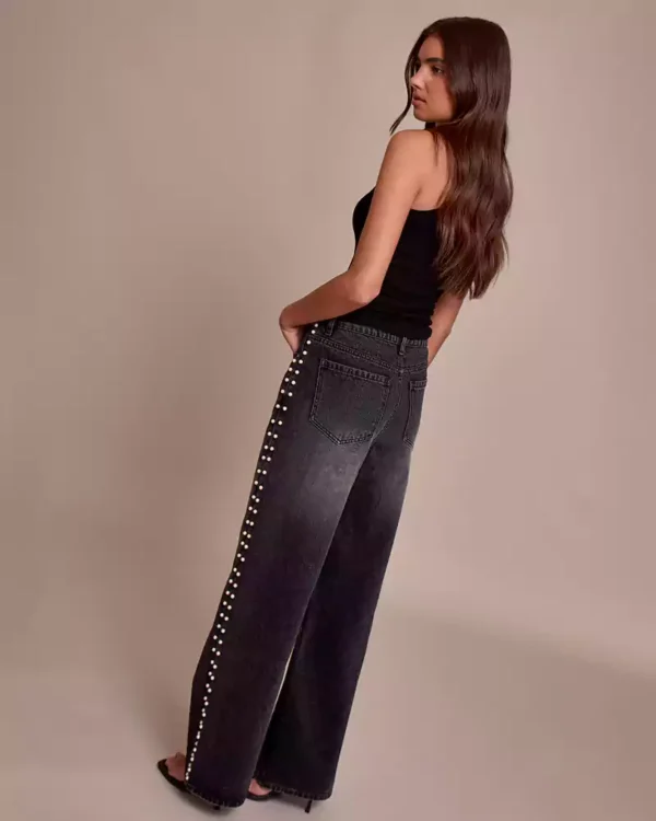 Black raw denim jeans Black raw denim jeans