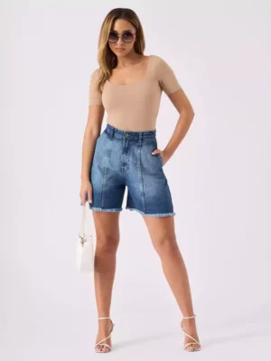 Blue wash denim shorts Blue wash denim shorts