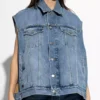 Cutoff denim vest