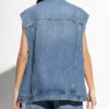 Cutoff denim vest