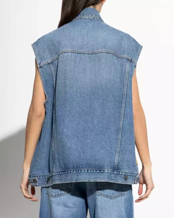 Cutoff denim vest