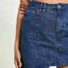 Dark blue denim mini skirt Dark blue denim mini skirt