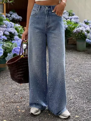 Denim and rhinestone