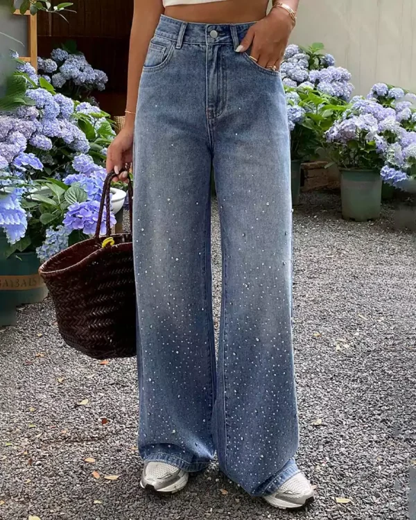 Denim and rhinestone