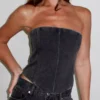 Denim bustier