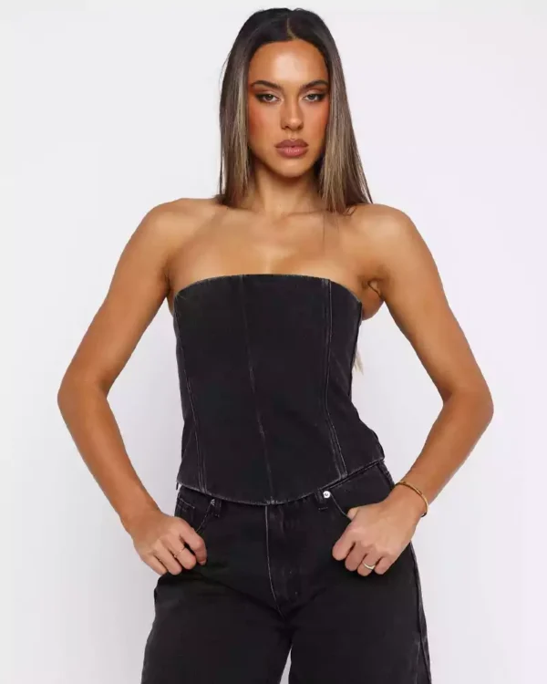 Denim bustier