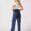 Denim cargo jeans womens