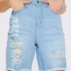 Denim light blue shorts