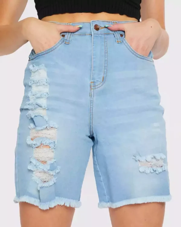 Denim light blue shorts