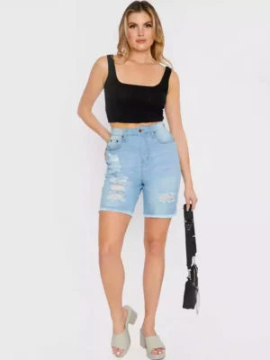 Denim light blue shorts