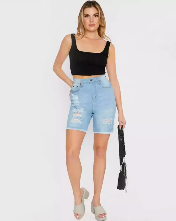 Denim light blue shorts