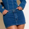 Denim mini skirt womens