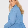 Denim peplum top plus size Denim peplum top plus size