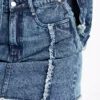 Denim skirt frayed