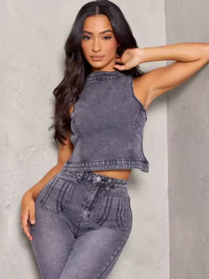 Denim summer tops for women