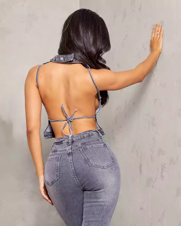 Denim summer tops for women