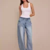 Distressed denim jeans womens