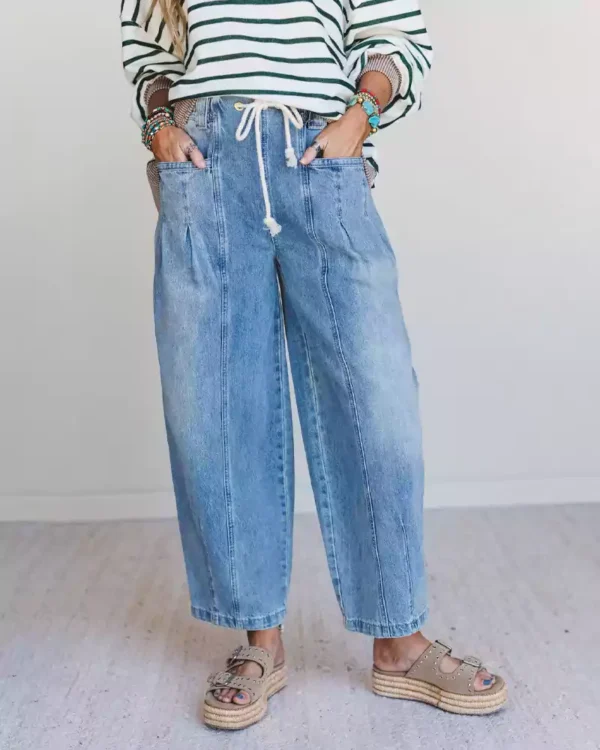 Drawstring denim pants Drawstring denim pants