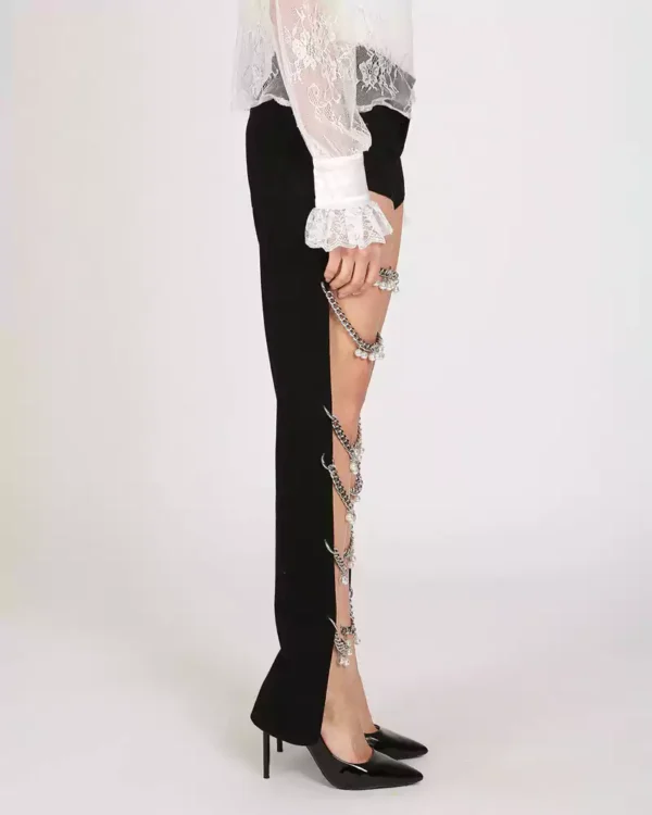 Embellished denim pants Embellished denim pants