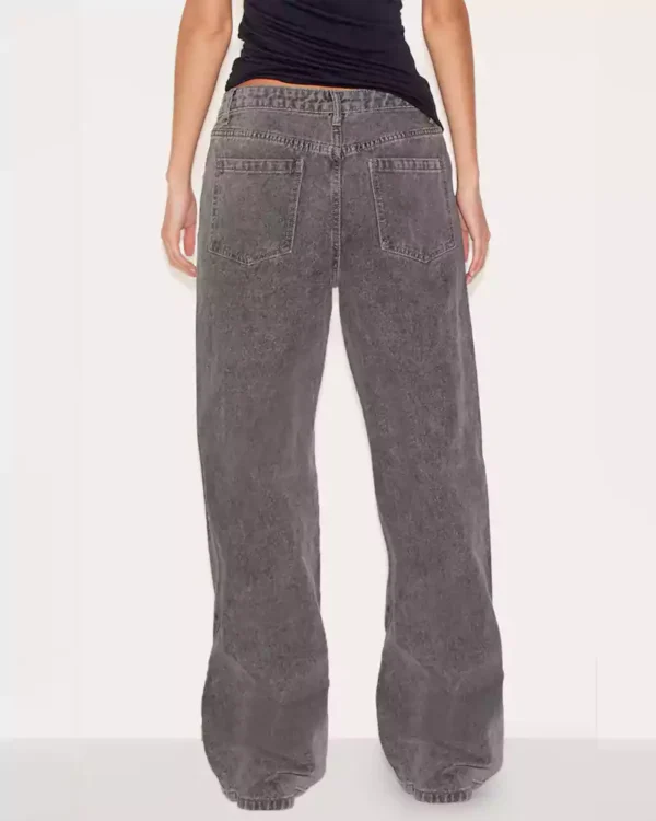 Gray denim pants