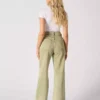 Green cast denim jeans