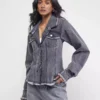 Grey denim jacket women