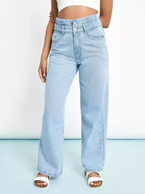 Light blue wash denim