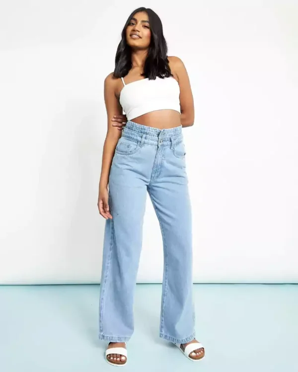 Light blue wash denim