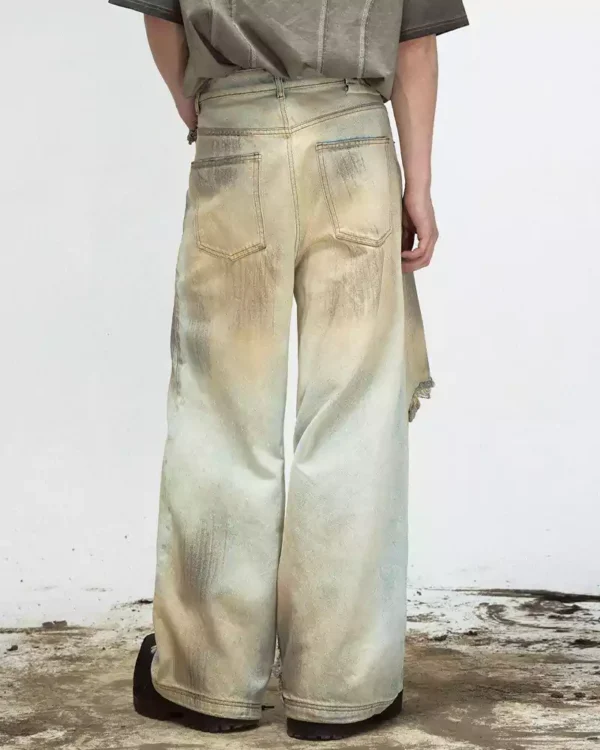 Light denim baggy jeans