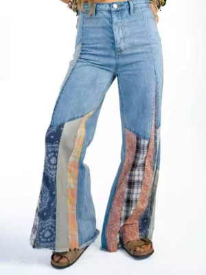 Patchwork jeans denim