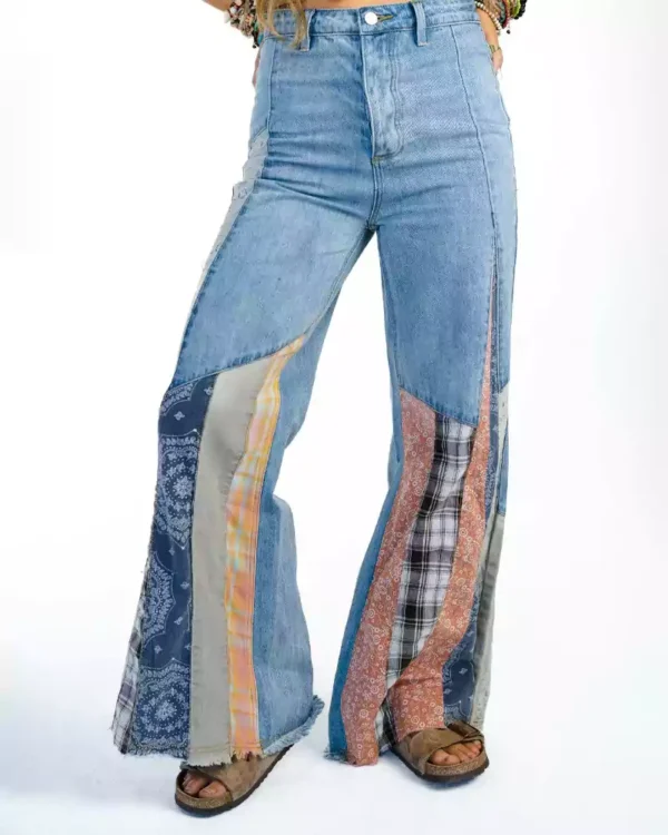 Patchwork jeans denim