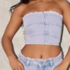 Sleeveless denim tops for women