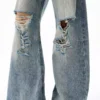 Wide leg denim women
